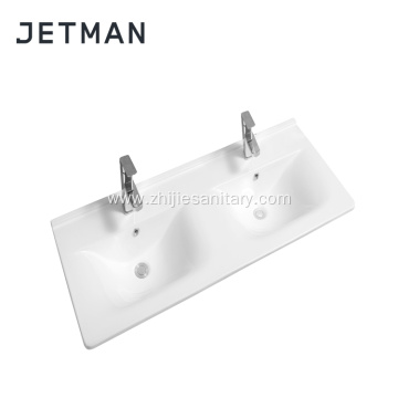 sanitary ware thin edge cabinet double wash basin